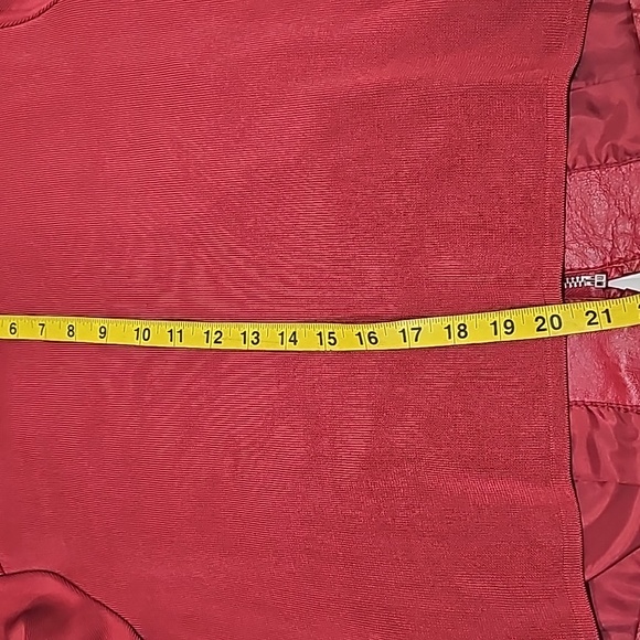 Peter Nygard vintage red jacket 100% leather and knit zip front stud Size S - Picture 13 of 13